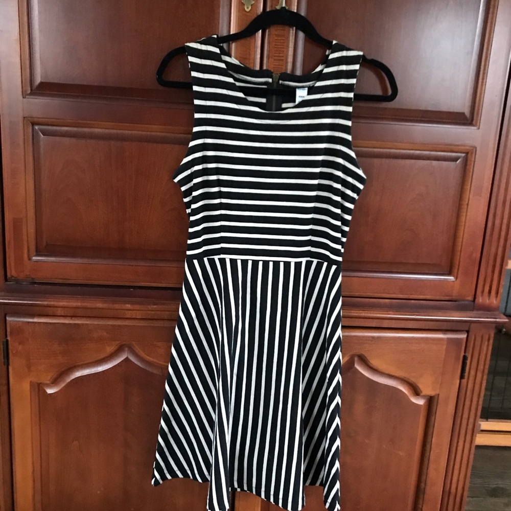 Striped Peplum Style Dress